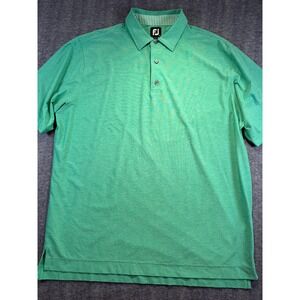 Footjoy Golf Polo Shirt Mens XL Green Heather Short Sleeve Performance Top